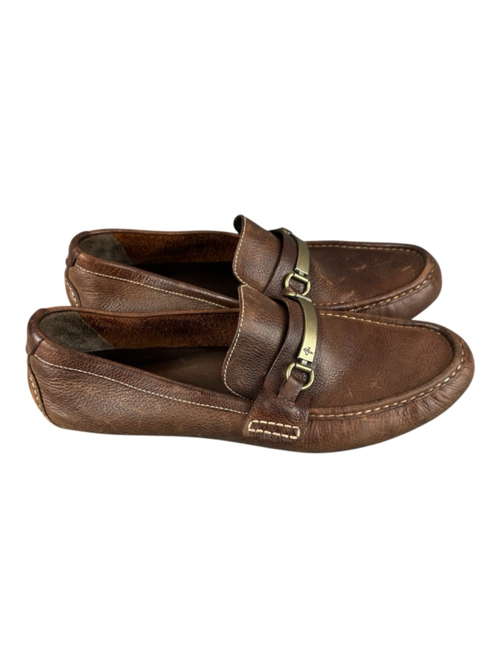 Cole Haan Somerset Horse Bit Driving Loafers Mens 12 Brown Leather Shoes C11836